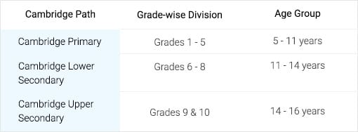 Cambridge Path Divisions - Epistemo Vikas Leadership School